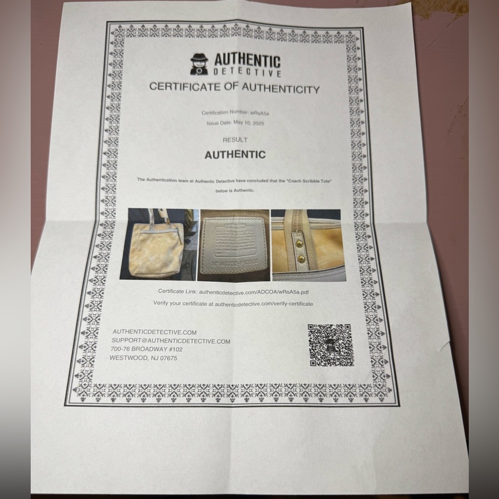 Coach Large Scribbles Hampton Monogram Tote Bag W… - image 5